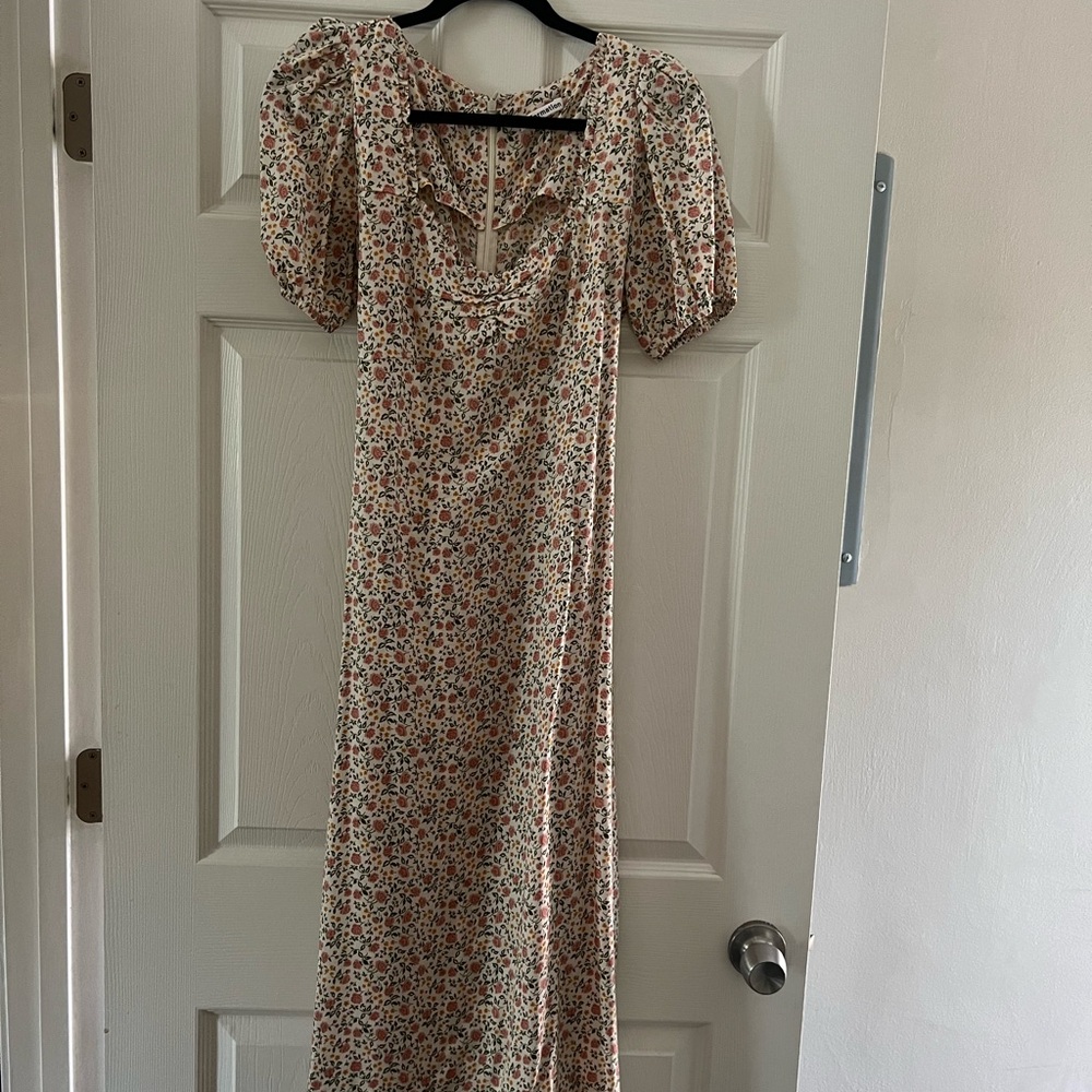 Reformation Floral Puff Sleeve Dress